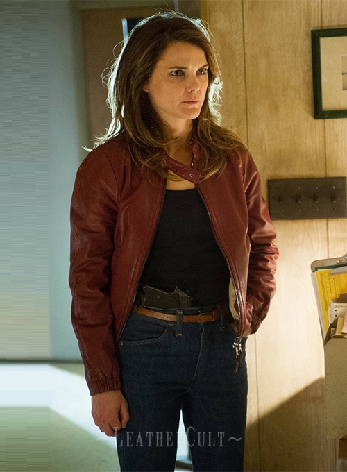 Keri Russell The Americans Leather Jacket - Click Image to Close
