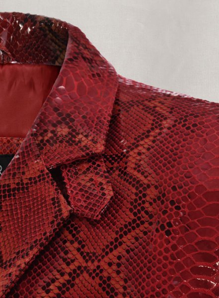 (image for) Bold Red Python Floyd Mayweather Leather Blazer