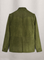 (image for) Woodland Green Suede Western Leather Blazer