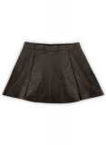 (image for) Brown Flounced Leather Skirt - # 141