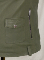 (image for) Basicallo Green Rihanna Leather Jacket #1