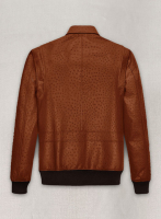 (image for) Tan Brown Ostrich Ansel Elgort The Fault In Stars Leather Jacket