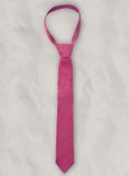 Bright Pink Leather Tie