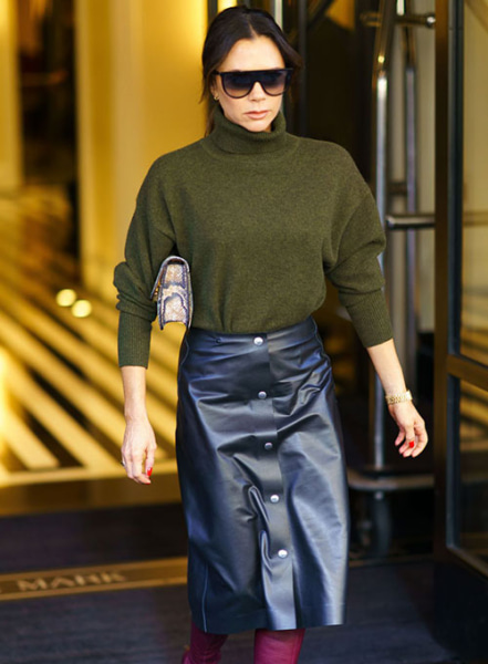 (image for) Victoria Beckham Leather Skirt