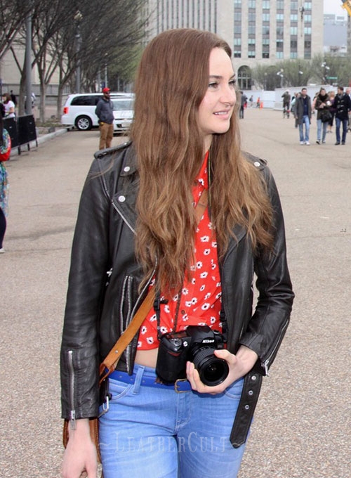 Shailene Woodley Snowden Leather Jacket - Click Image to Close