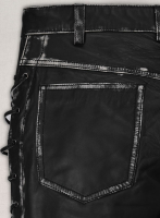 (image for) Rubbed Black Leather Pants #515