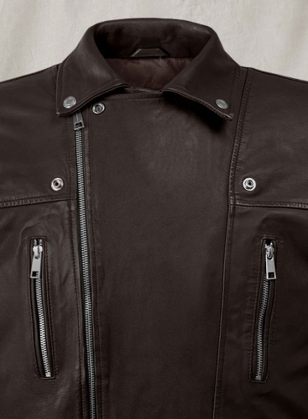 Dauntless Brown Biker Leather Jacket