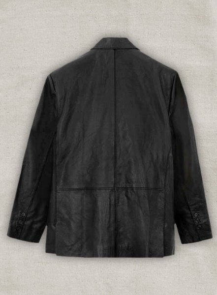 Thick Goat Black Leather Blazer - 48 Regular