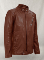 (image for) Motorad Tan Biker Leather Jacket