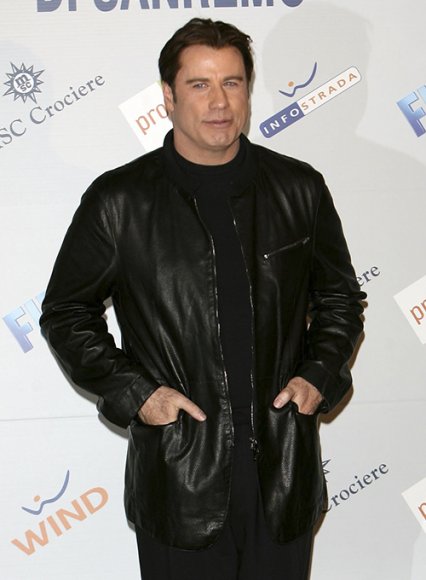 John Travolta Leather Blazer