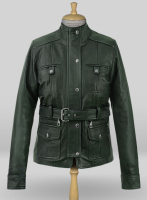 (image for) Soft Deep Olive Wax Rachel Weisz Whistleblower Leather Jacket