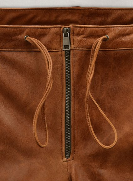 (image for) Cognac Ricky Martin Leather Pants
