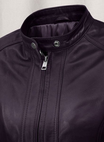 Purple Leather Jacket # 527