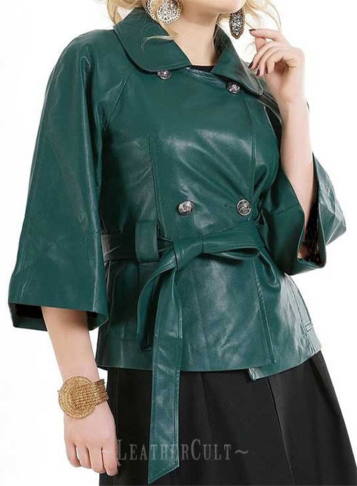 Kimono Leather Jacket # 522 - Click Image to Close