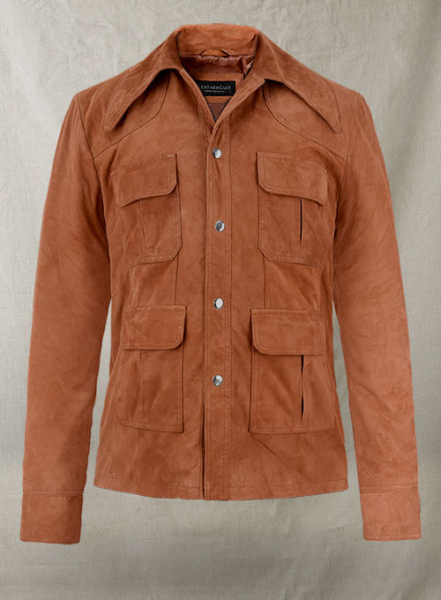 (image for) Burnt Orange Suede Tom Cruise American Made Leather Jacket