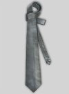 (image for) Metallic Lurex Gray Leather Tie