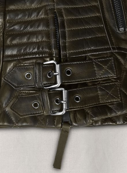 Charles Burnt Olive Leather Jacket : LeatherCult: Genuine Custom Leather  Products, Jackets for Men & Women