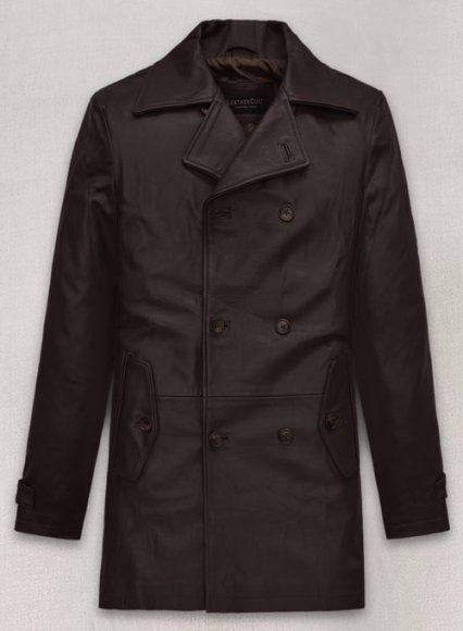 (image for) Liam Neeson Taken 2 Leather Trench Coat