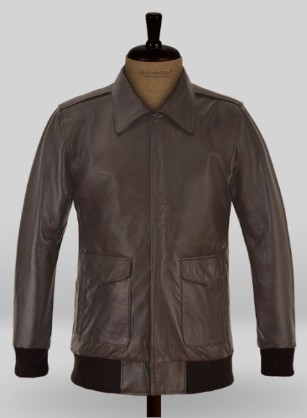 (image for) Brown Steve Carell Welcome to Marwen Bomber Leather Jacket