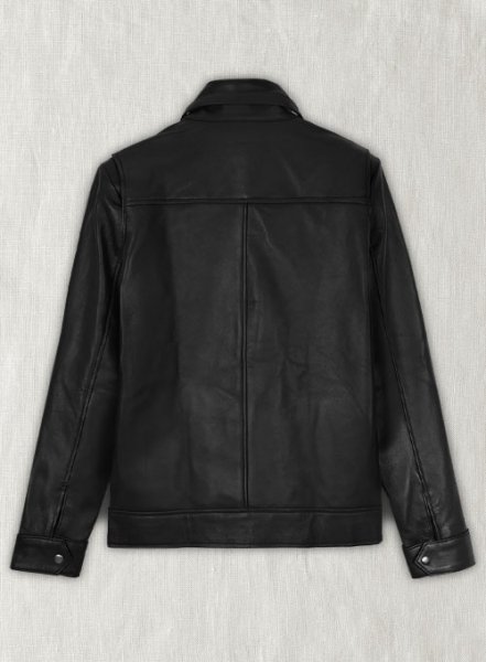 Thick Black Rafael Nadal Leather Jacket