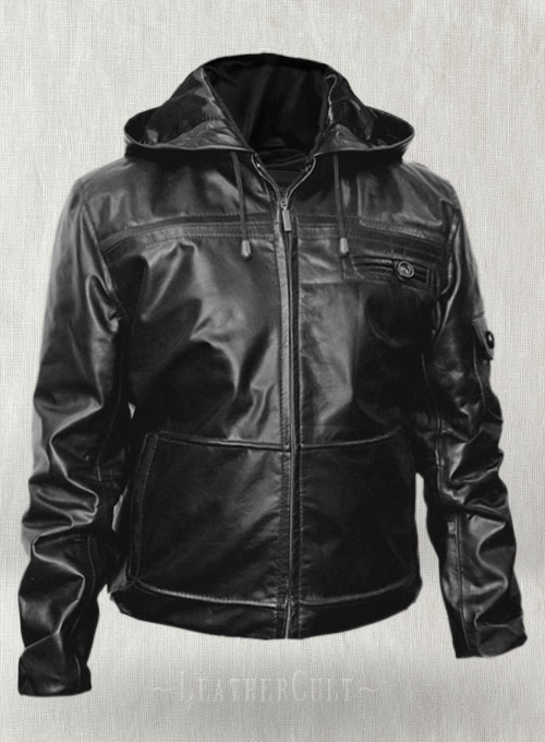 Leather Hood Jacket #704 - Click Image to Close