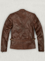 (image for) Spanish Brown Jason Momoa Justice League Leather Jacket - M Regu