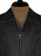 Black Ostrich Leather Hipster Jacket #2