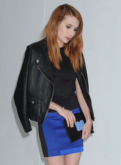 (image for) Emma Roberts Leather Jacket
