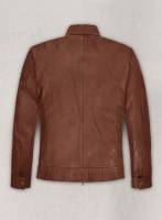 (image for) Tan Brown Washed & Wax Taylor Lautner Leather Jacket