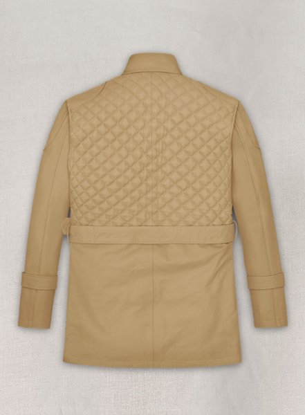 Soft Beige Victoria Beckham Leather Trench Coat