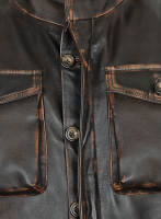 (image for) Rubbed Dark Brown Jensen Ross Supernatural 7 Leather Jacket