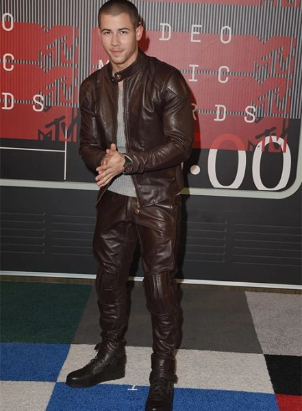 (image for) Nick Jonas Leather Pants