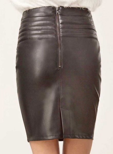 Front Yoke Leather Skirt - # 454 : LeatherCult: Genuine Custom Leather ...