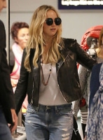 (image for) Jennifer Lawrence Leather Jacket #1