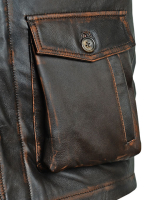 (image for) Rubbed Dark Brown Jensen Ross Supernatural 7 Leather Jacket