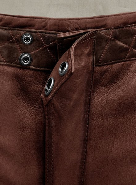 Outlaw Burnt Maroon Leather Pants
