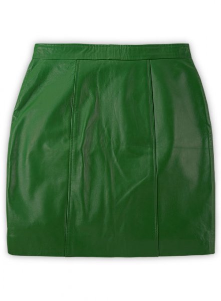 (image for) Brazil Green Button-Up Leather Skirt - # 121