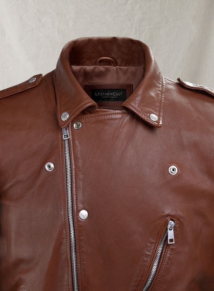 (image for) Beast Tan Biker Leather Jacket