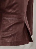 (image for) Soft Maroon Jennifer Aniston Friends Season 5 Leather Blazer