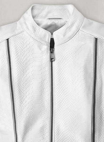 White Python Leather Jacket # 230