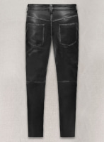 Rubbed Black Leather Jeans Style : LeatherCult: Genuine Custom