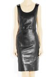 (image for) Panelled Leather Dress - # 758