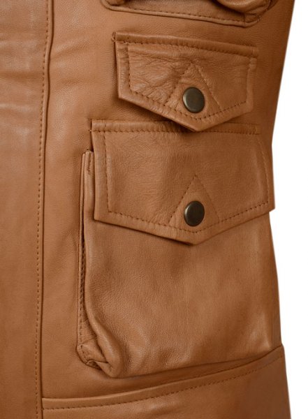 (image for) Soft Hunter Tan Washed & Wax Leather Jacket # 235