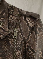 (image for) Dark Brown Python Leather Jacket # 280
