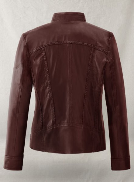 (image for) Soft Maroon Wax Clova Leather Jacket