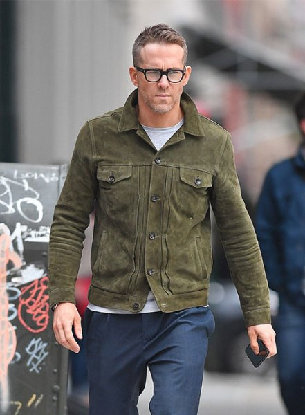 Ryan Reynolds Leather Jacket #3 : LeatherCult: Genuine Custom Leather  Products, Jackets for Men & Women