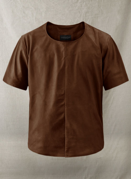 (image for) Light Weight Unlined Brown Leather T-shirt