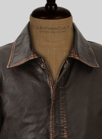 (image for) Rubbed Dark Brown Washed Indiana Jones Leather Jacket