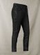 Black Stretch Leather Jeans