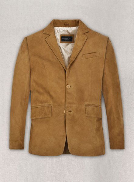 Ginger Brown Suede Leather Blazer